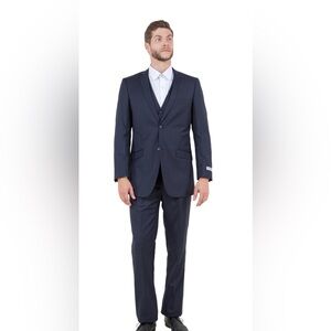 Men's Navy Blue 3 Piece Suit big and tall 58L